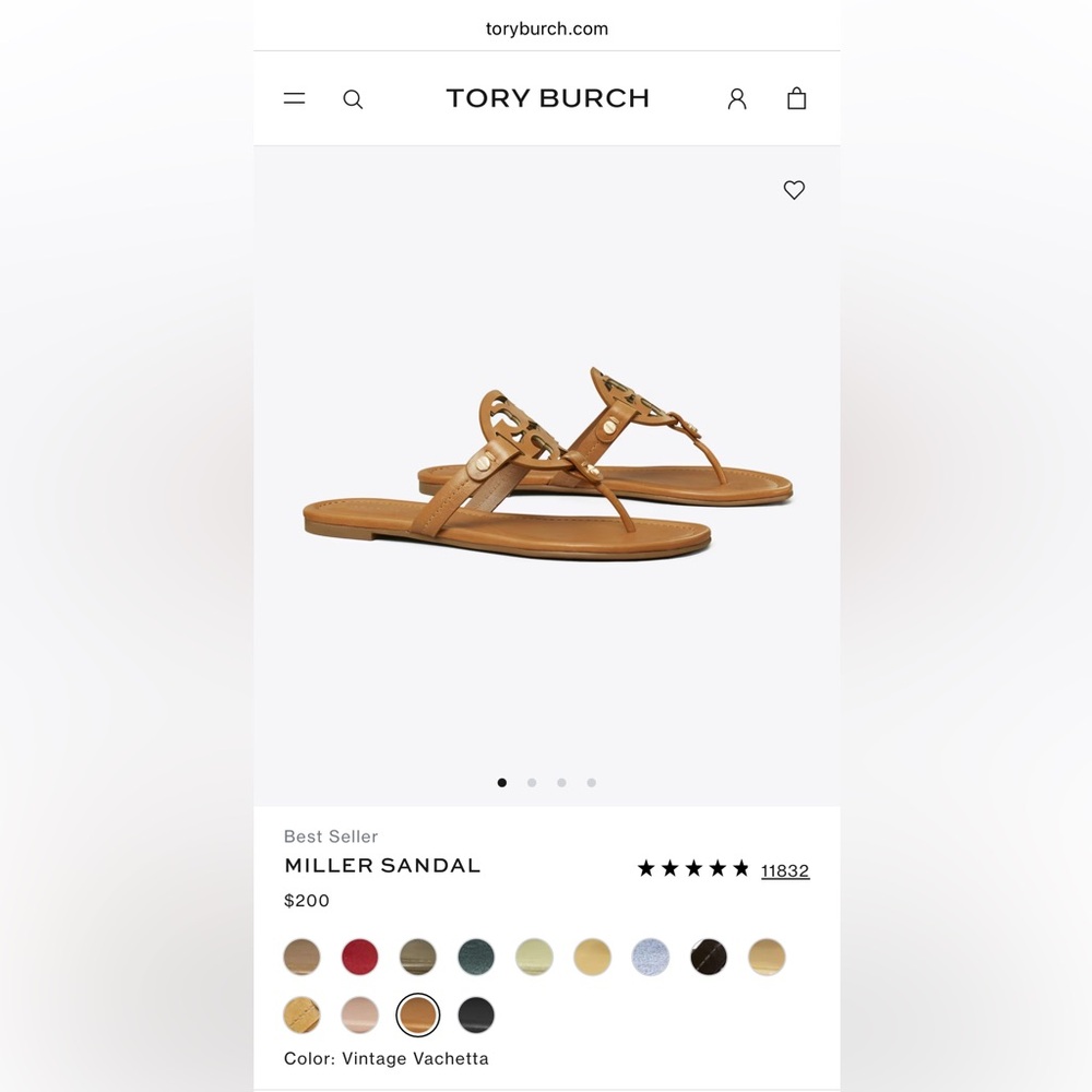 Women’s Tory Burch Miller Sandals sz 8.5
